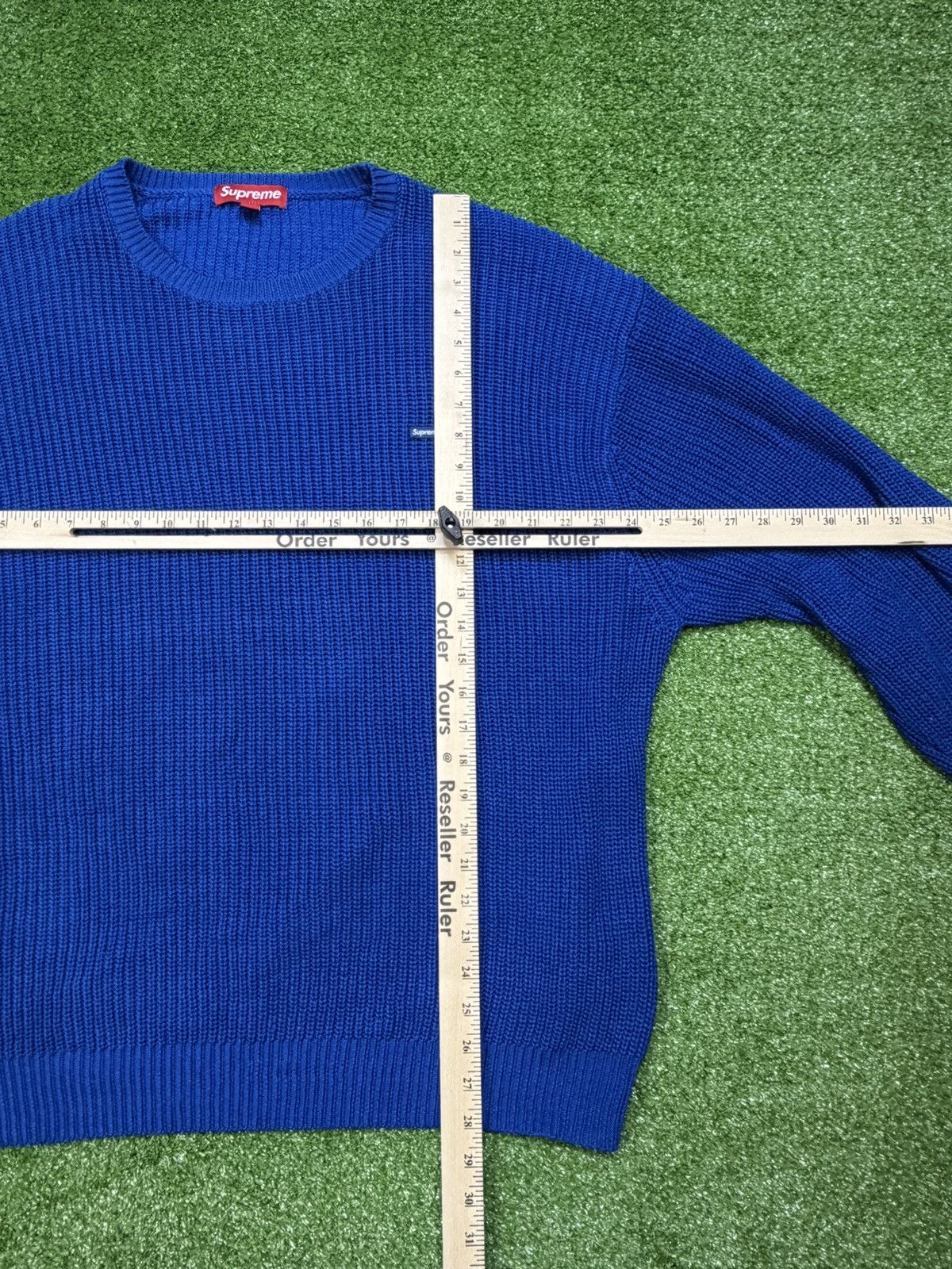 Supreme Supreme Small Box Ribbed Sweater Royal Size US XL / EU 56 / 4 - 3 Thumbnail