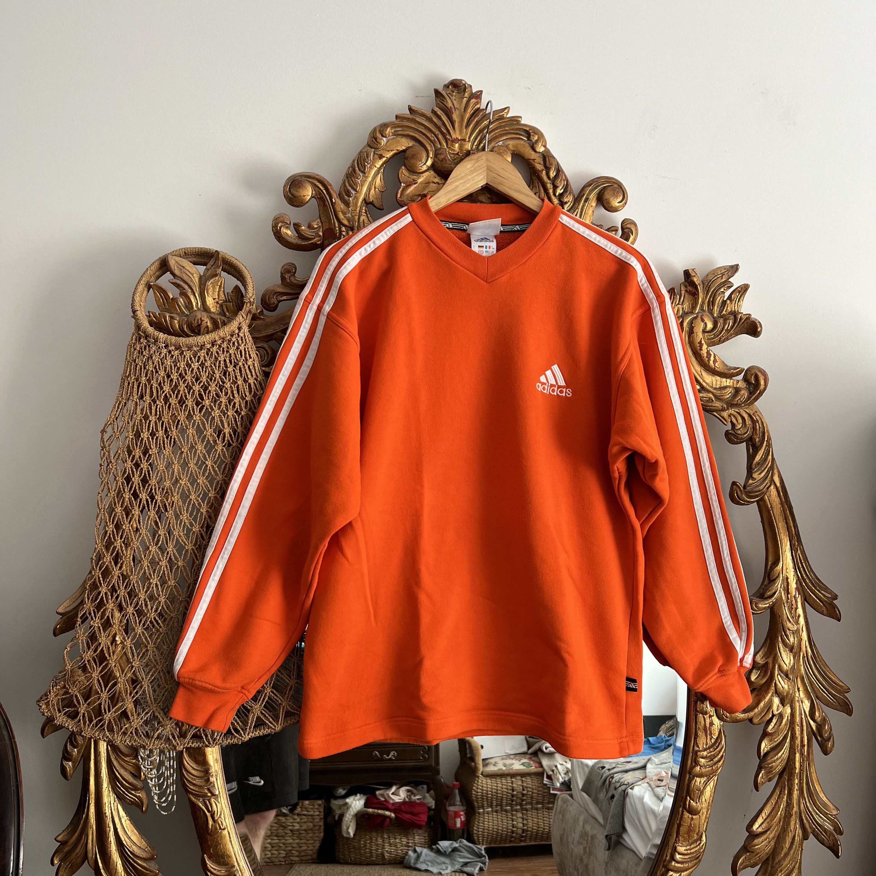 Adidas Womens Adidas sweatshirt Orange vintage streetwear y2k Size US M / EU 48-50 / 2 - 1 Thumbnail