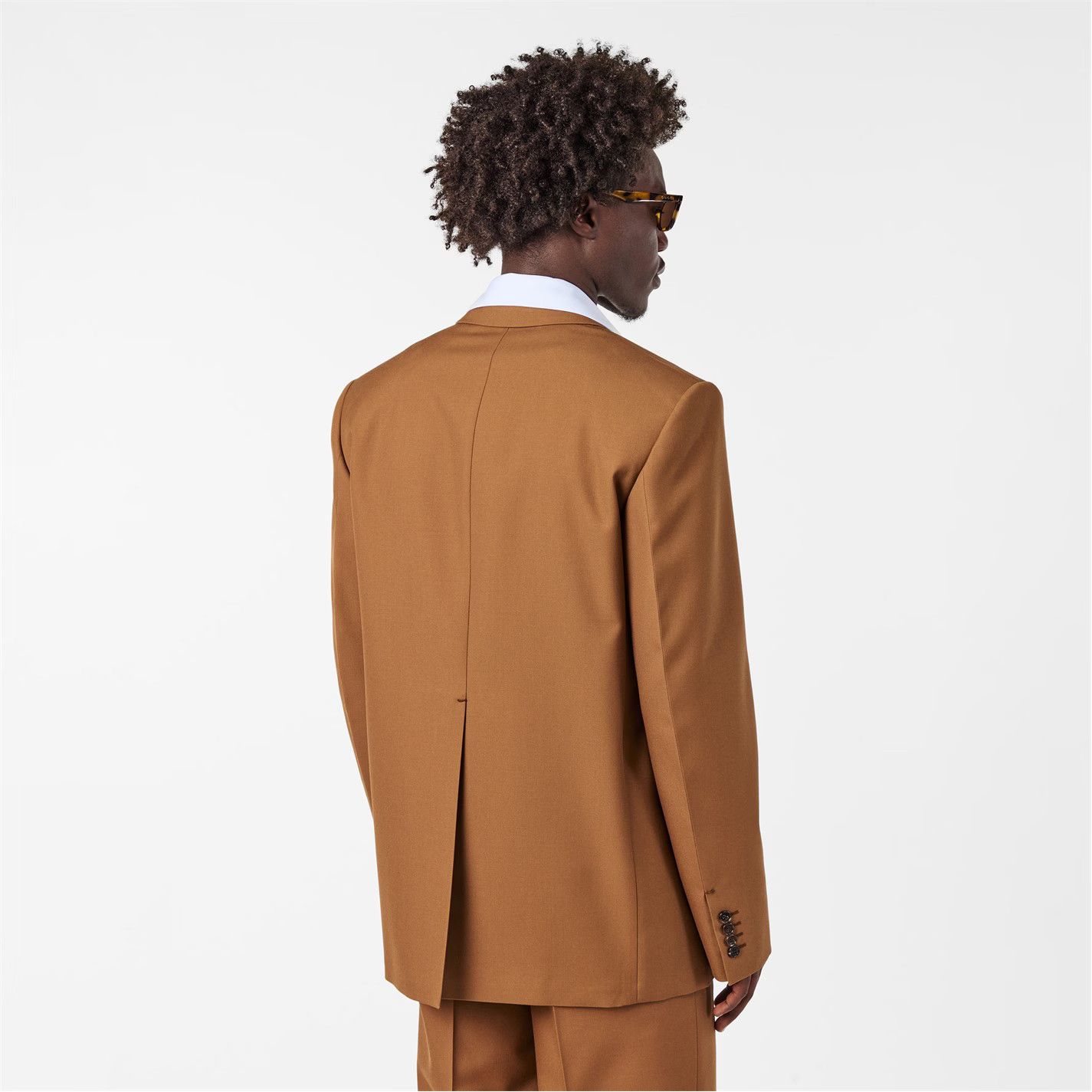 Gucci o1g2r1mq0426 Twill Double-Breasted Blazer in Brown Size US S / EU 44-46 / 1 - 5 Thumbnail
