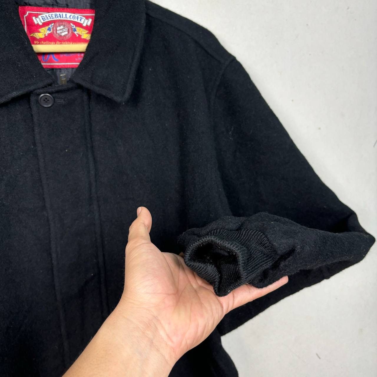 Vintage Vintage 90s Rawlings Baseball Coat Wool Stadium Jacket Size US L / EU 52-54 / 3 - 3 Thumbnail