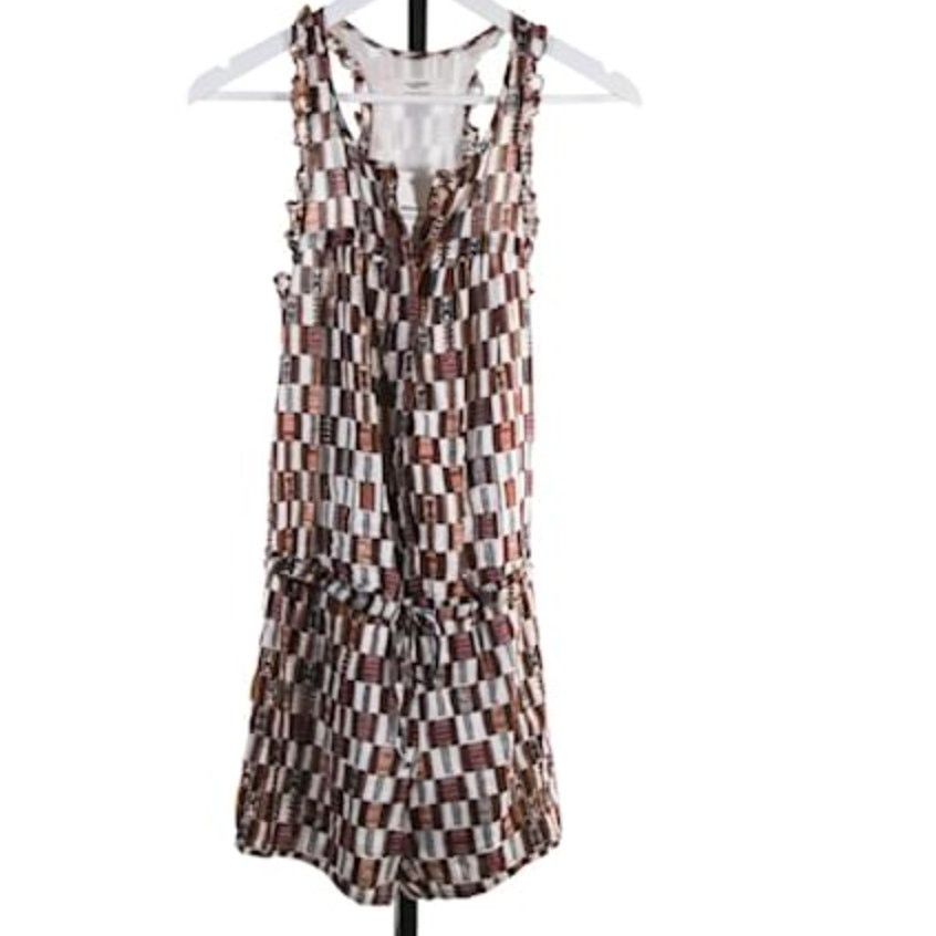 Isabel Marant Isabel Marant checked one piece brown and white size 8 Size 28" / US 6 / IT 42 - 2 Thumbnail