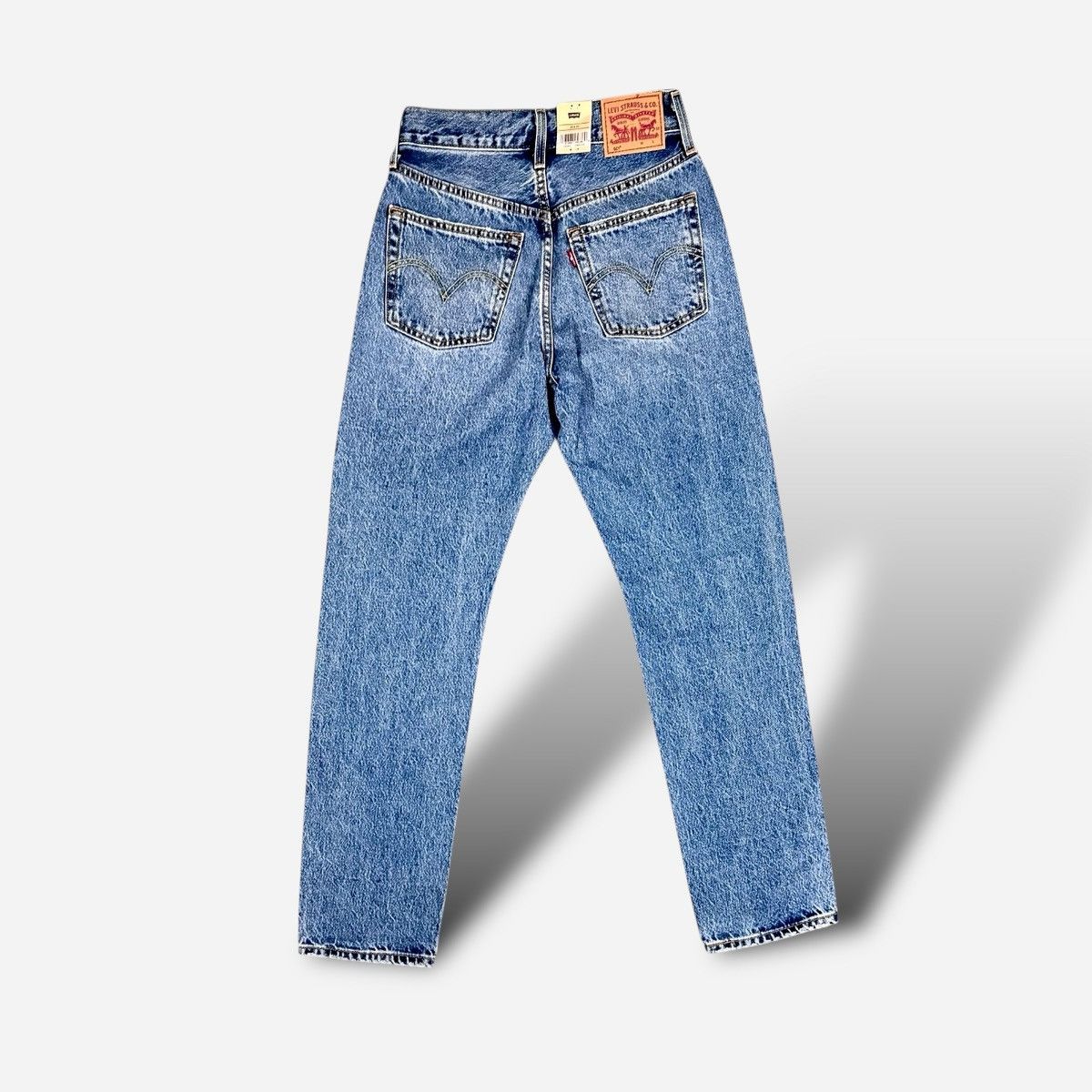 Levi's Levi’s Women’s 501 Patch Straight High Rise Blue Jeans 25-30 Size 25" / US 0 / IT 36 - 7 Thumbnail