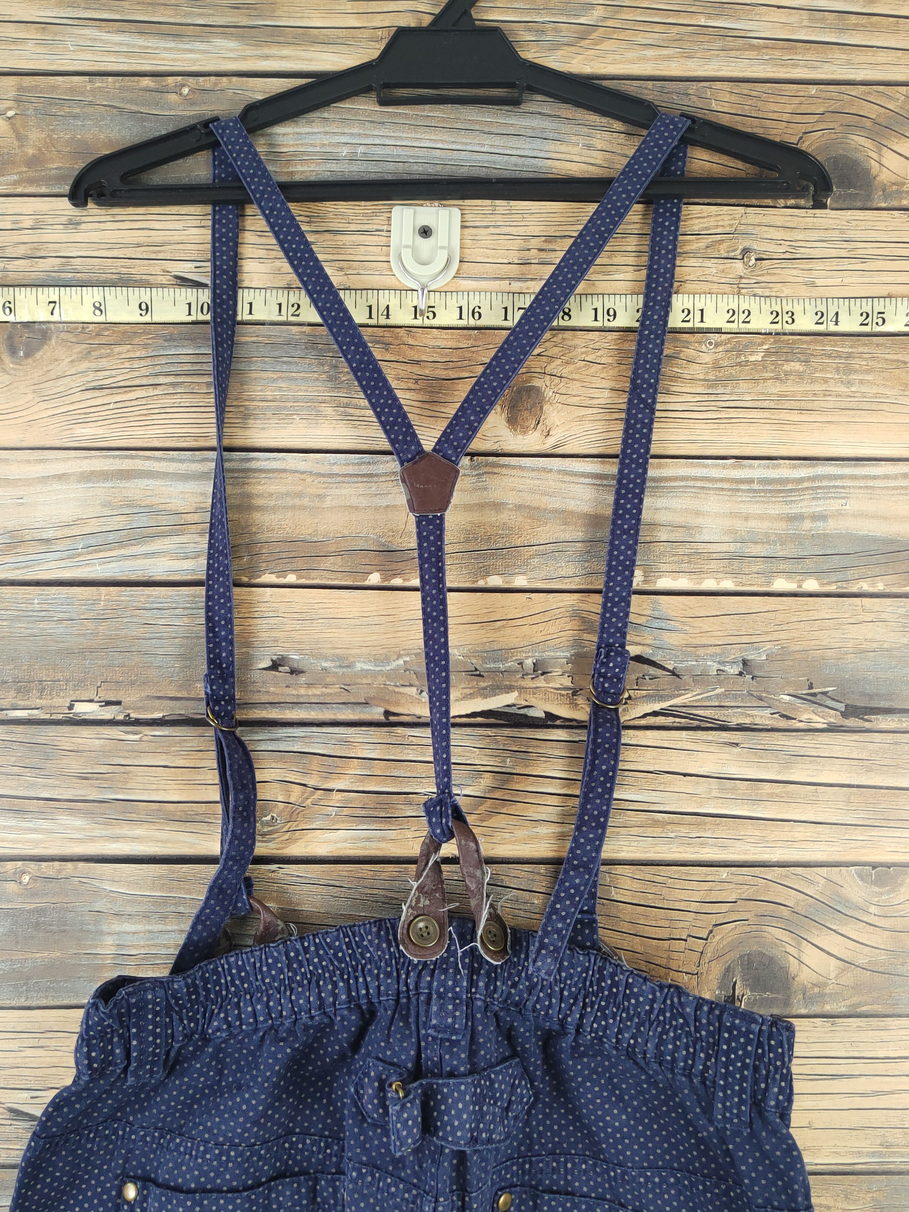 Japanese Brand × Vintage DL Japanese Brand Navy Suspender Pants #1112 Size 28" / US 6 / IT 42 - 11 Thumbnail