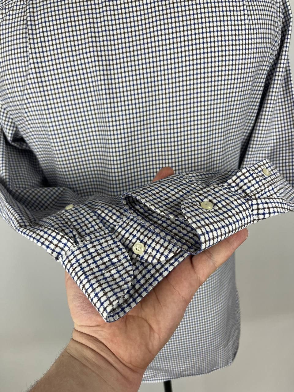 Boggi Boggi Formal Shirt Mens (UK) 40 Plaid Pattern Button Neck Size US M / EU 48-50 / 2 - 6 Thumbnail