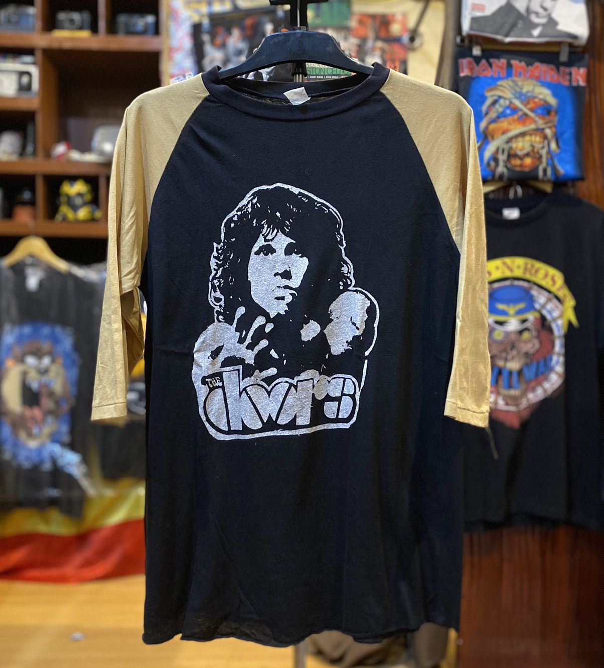 Band Tees × Vintage Tshirt Jim Morrison The Doors 80s By Mahagamage vintage vtg Size US L / EU 52-54 / 3 - 1 Thumbnail