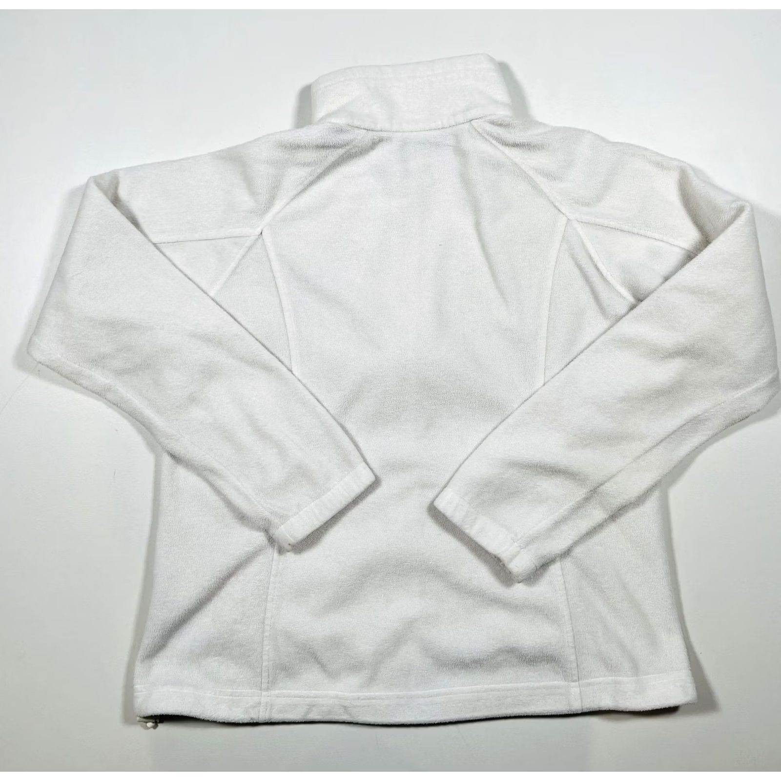 Vintage Columbia Fleece Jacket Womens XL White Full Zip Stand Collar Pockets Cozy Warm Size XL / US 12-14 / IT 48-50 - 2 Thumbnail