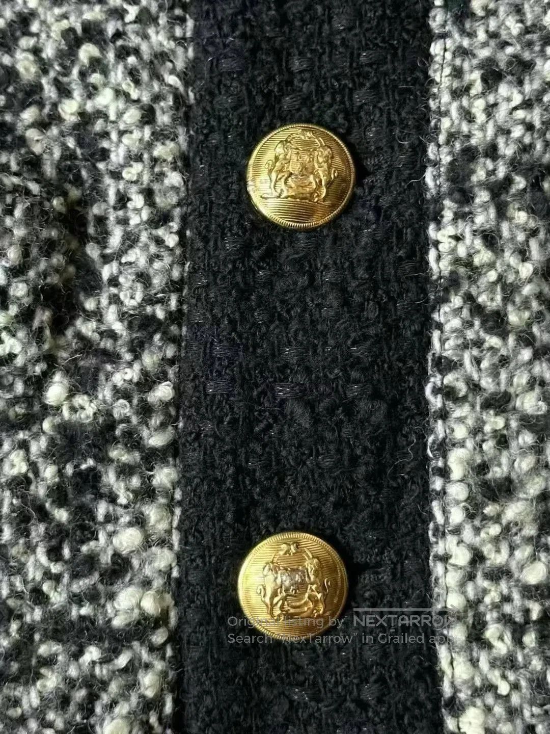 Celine Celine Black White Tweed Jacket. Size XXS / US 00 / IT 34 - 5 Thumbnail