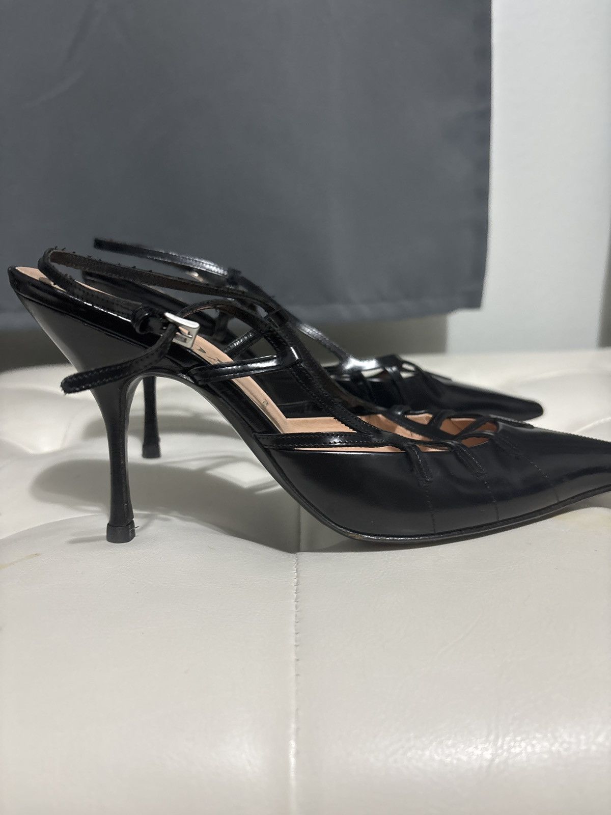 Prada Prada black cage heels vero cuoio Size US 7.5 / IT 37.5 - 3 Thumbnail