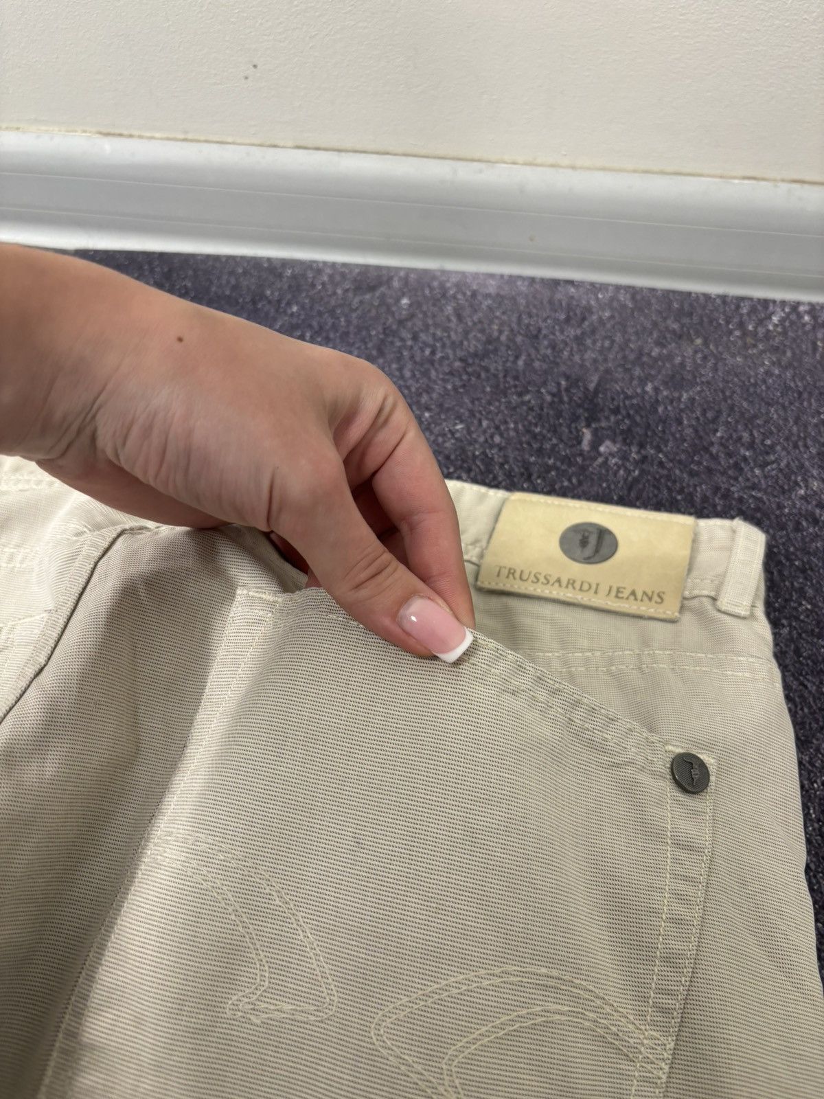 Trussardi × Vintage Vintage Trussardi Men’s Slim Straight Fit Luxury Pants Jeans Size US 33 - 12 Thumbnail
