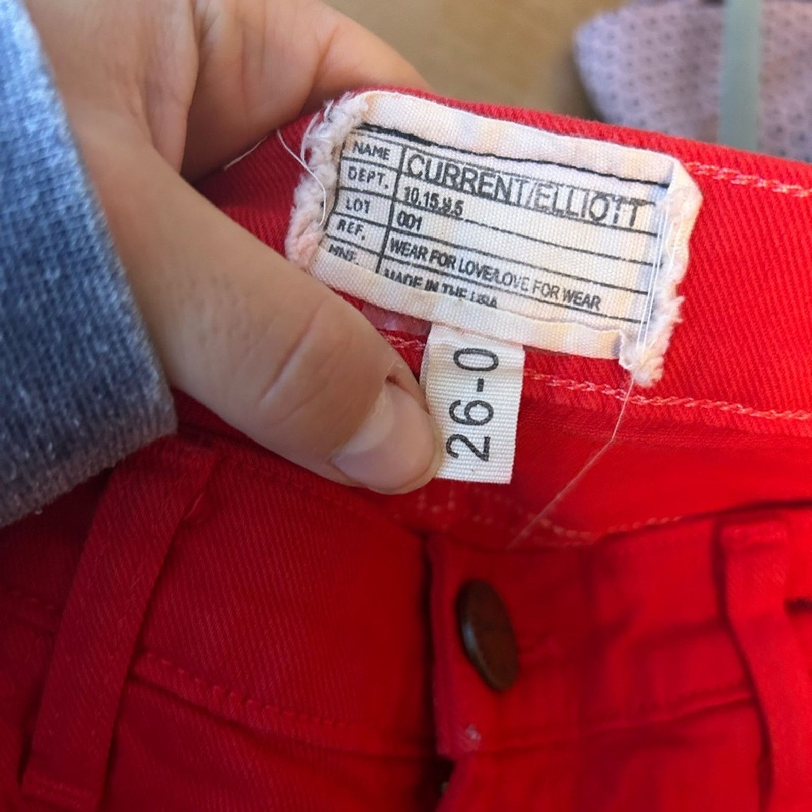 Current/Elliot Current Elliott The Rolled Skinny Jeans in Caution Red Size 26" / US 2 / IT 38 - 3 Thumbnail