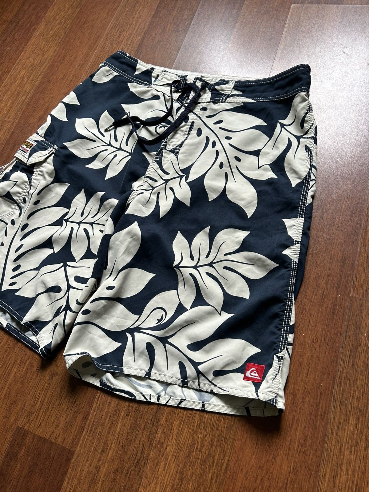 Quiksilver Vintage Quiksilver 90’s Overprinted Flowers Pattern Surf Y2K Size US 33 - 2 Thumbnail