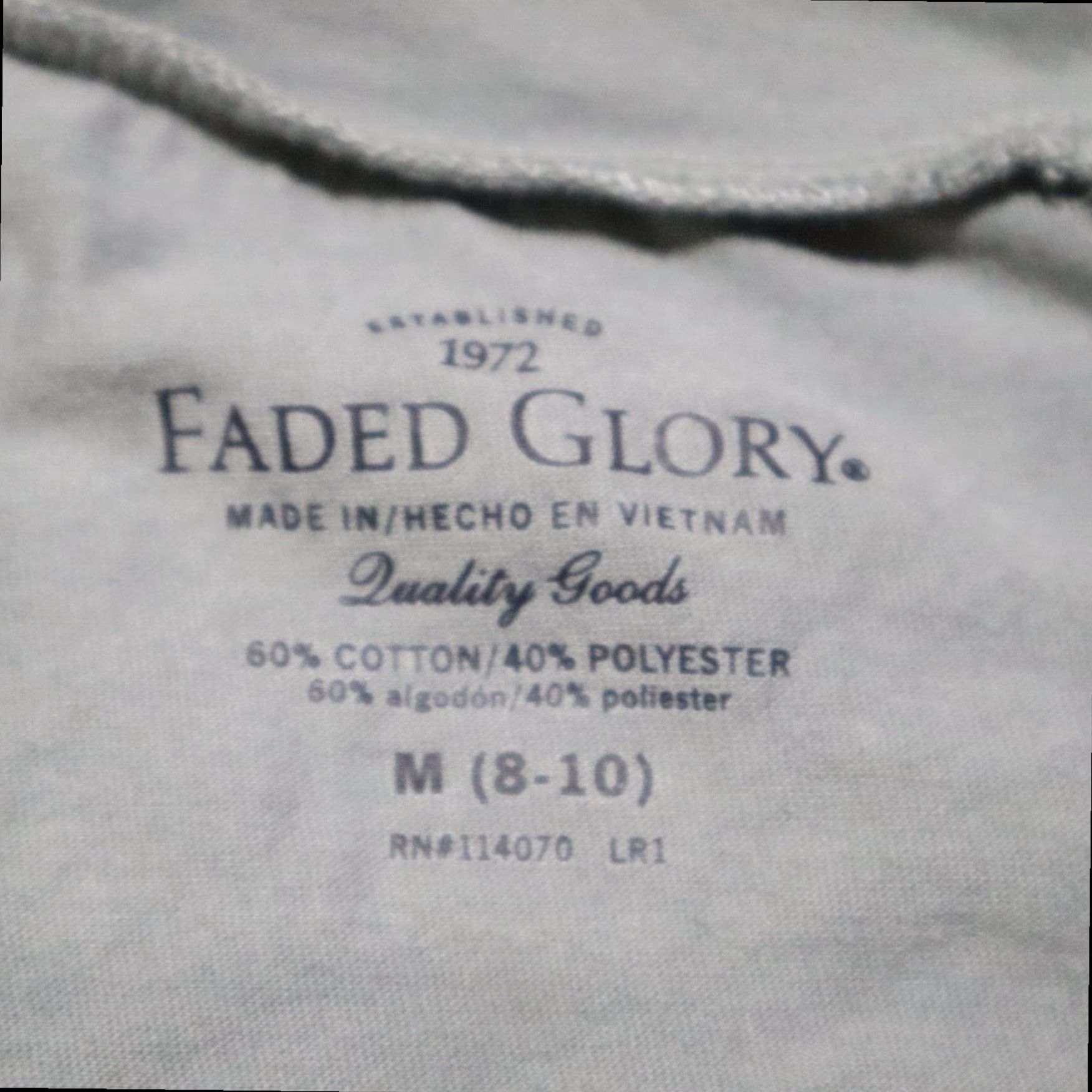 Faded Glory Faded Glory Floral Top Women's M Medium Gray T-Shirt Size M / US 6-8 / IT 42-44 - 3 Thumbnail