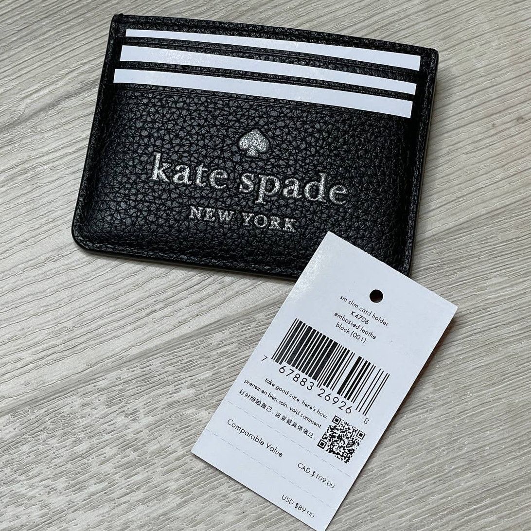 Kate Spade Kate Spade glitter on small slim card holder Rose Smoke Size ONE SIZE - 6 Thumbnail