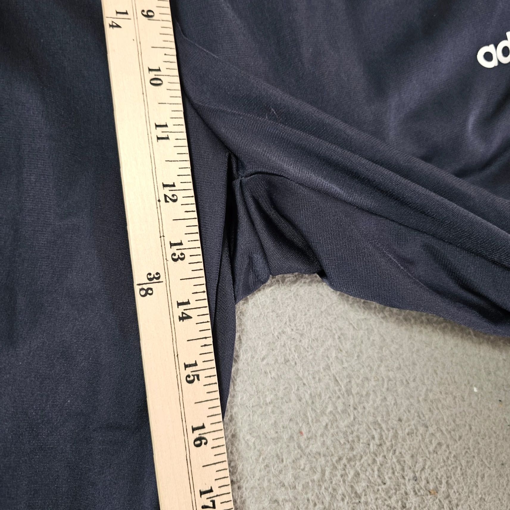 Adidas Adidas Pants Men's Large Sweatpants Joggers Navy White Striped Logo 32x29 Size US 33 - 4 Thumbnail