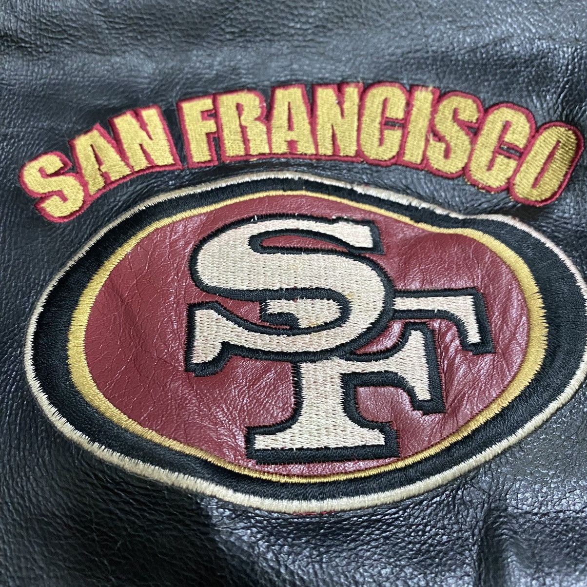 NFL Vintage SF 49ers NFL Leather Bomber Varsity Jacket Size US XL / EU 56 / 4 - 17 Thumbnail