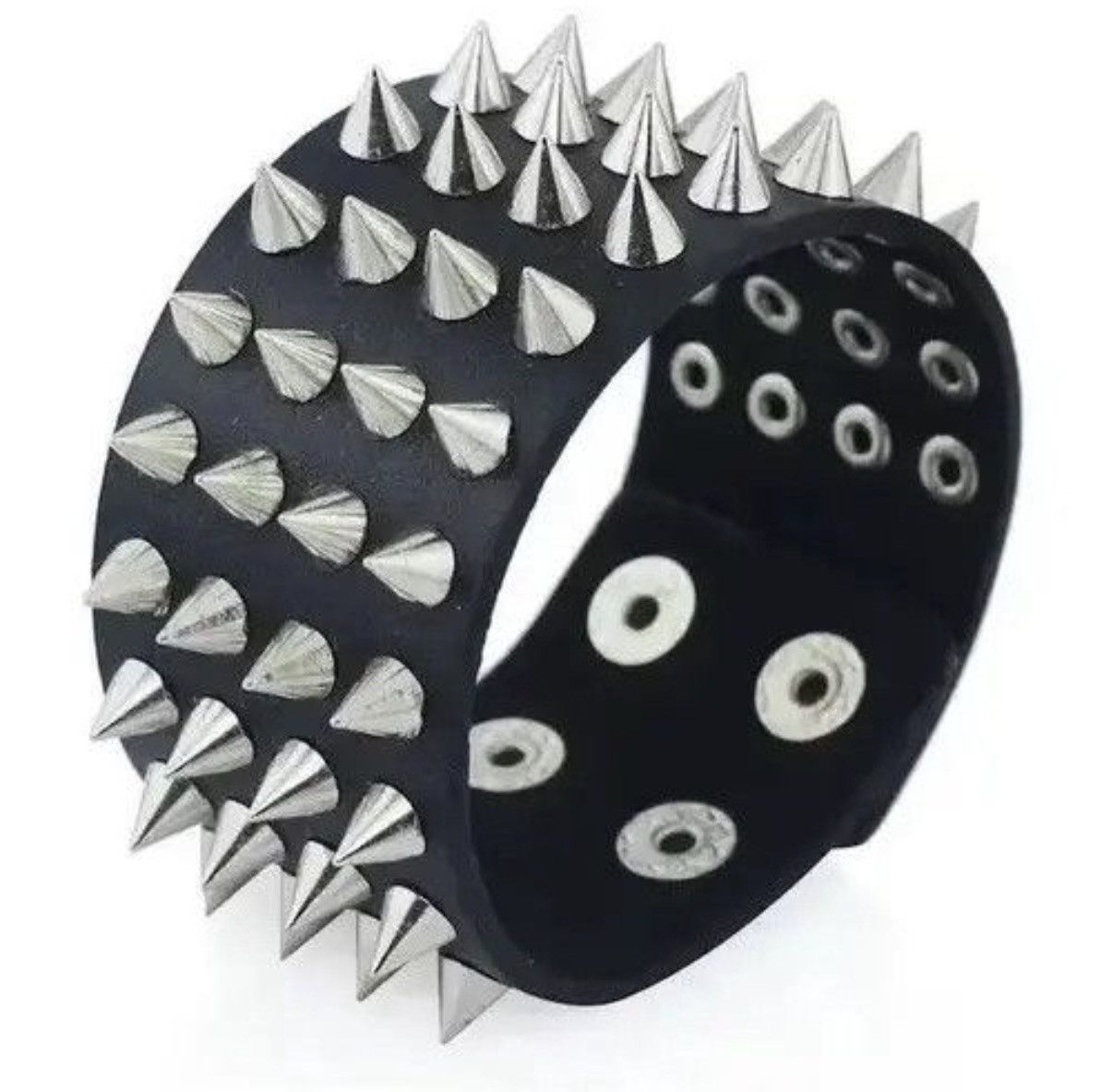 Jewelry Spike Strap Bracelet Gothic Demon Soul Horror Jewelry Size ONE SIZE - 4 Thumbnail