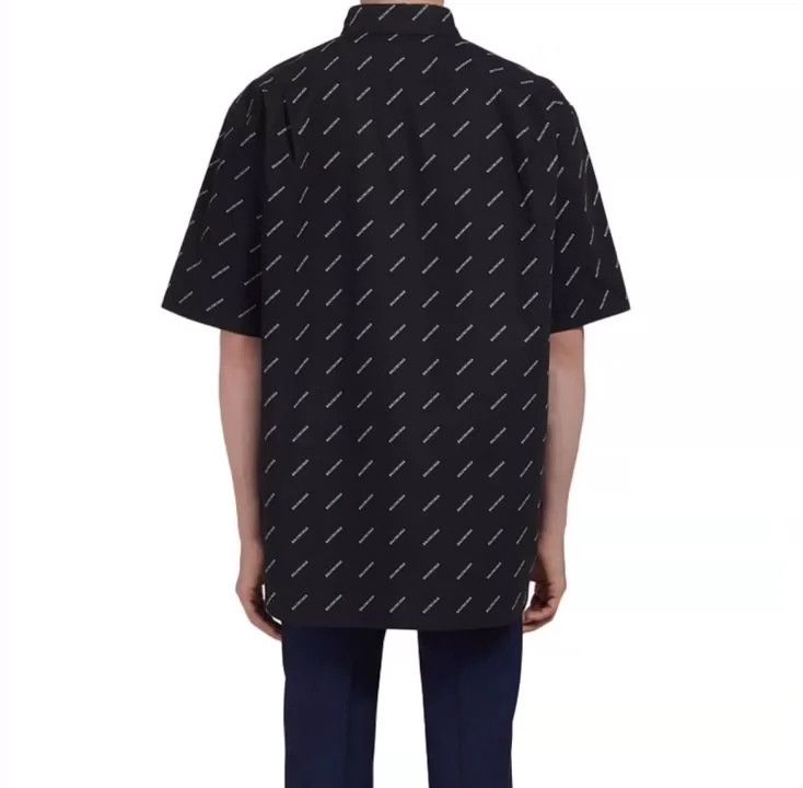 Balenciaga Balenciaga Logo Bullet Screen Full Print Lapel Short Sleeve Size US XXS / EU 40 - 9 Thumbnail