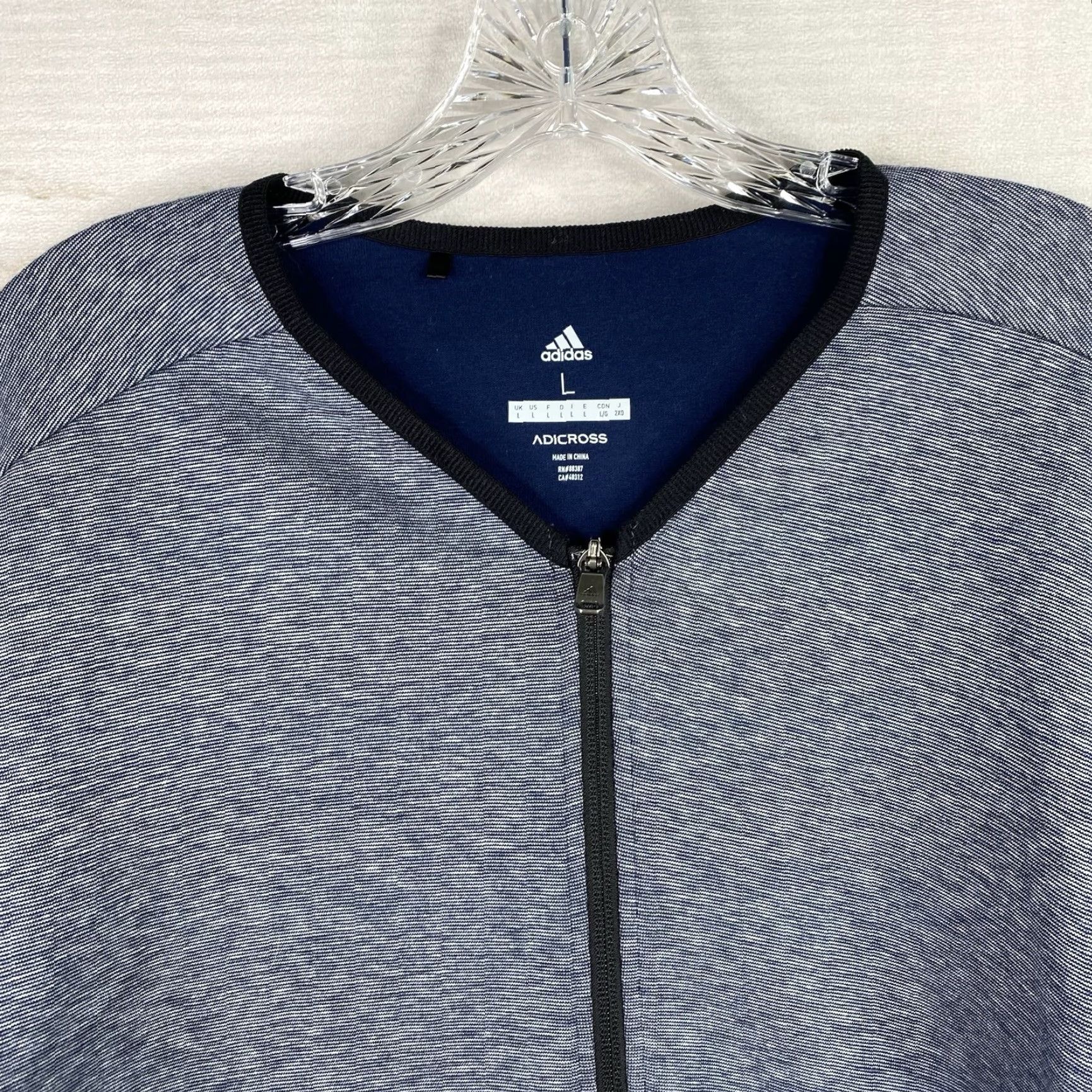 Adidas Adidas Adicross Jacket Mens L Blue Heather Golf Coach Performance Outerwear Size US L / EU 52-54 / 3 - 5 Thumbnail