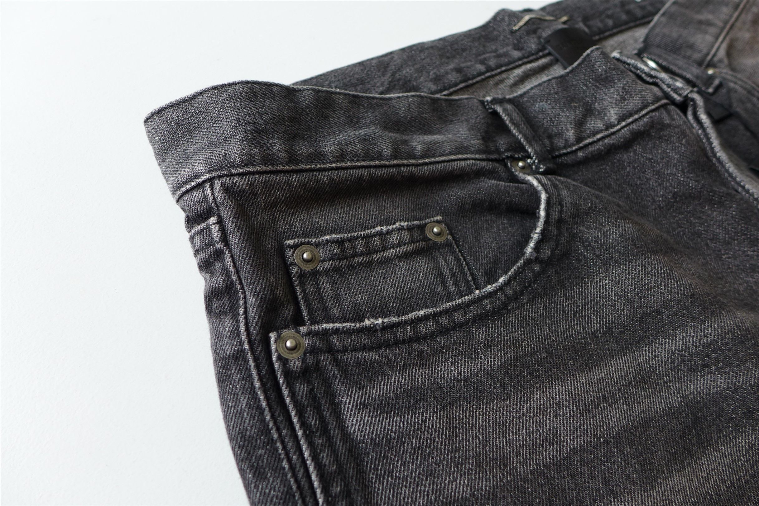 Saint Laurent Paris Saint Laurent D18 Jeans - Washed Black Denim Size US 32 / EU 48 - 9 Thumbnail