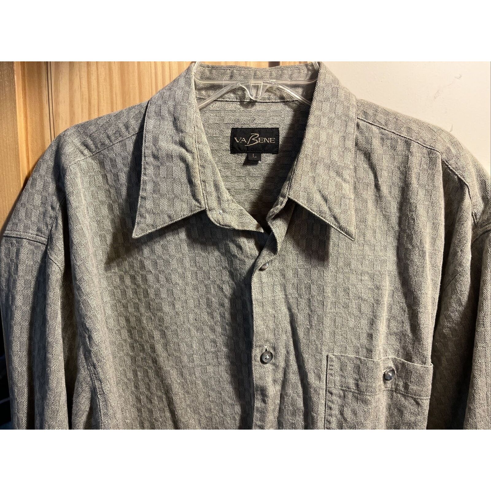 Other Va Bene VTG Men’s L Gray Check LS Button Down Cotton Shirt Size US L / EU 52-54 / 3 - 9 Thumbnail