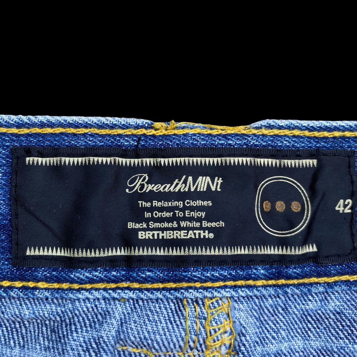 Japanese Brand × Vintage DOUBLE WAIST BREATH MINT DISTRESSED BONDAGE DENIM PANTS Size US 31 - 14 Thumbnail