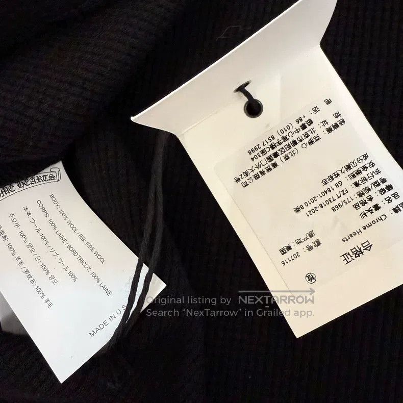 Chrome Hearts CHROME HEARTS Size M Waffle long sleeve Size US M / EU 48-50 / 2 - 3 Thumbnail