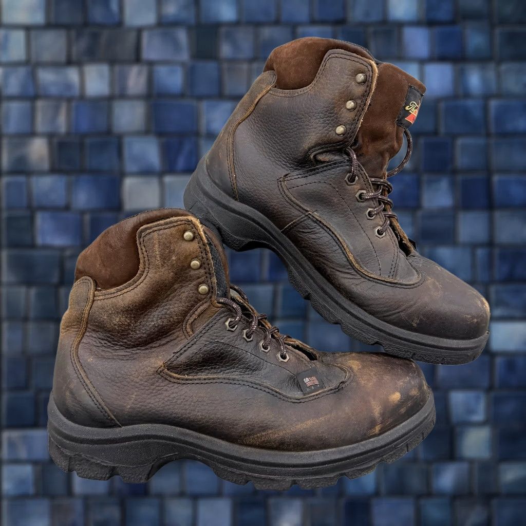 Thorogood Thorogood American Heritage Brown Leather 6" Safety Work Boots USA 10M 804-4860 Mens Workwear Boots Size US 9 / EU 42 - 1 Thumbnail