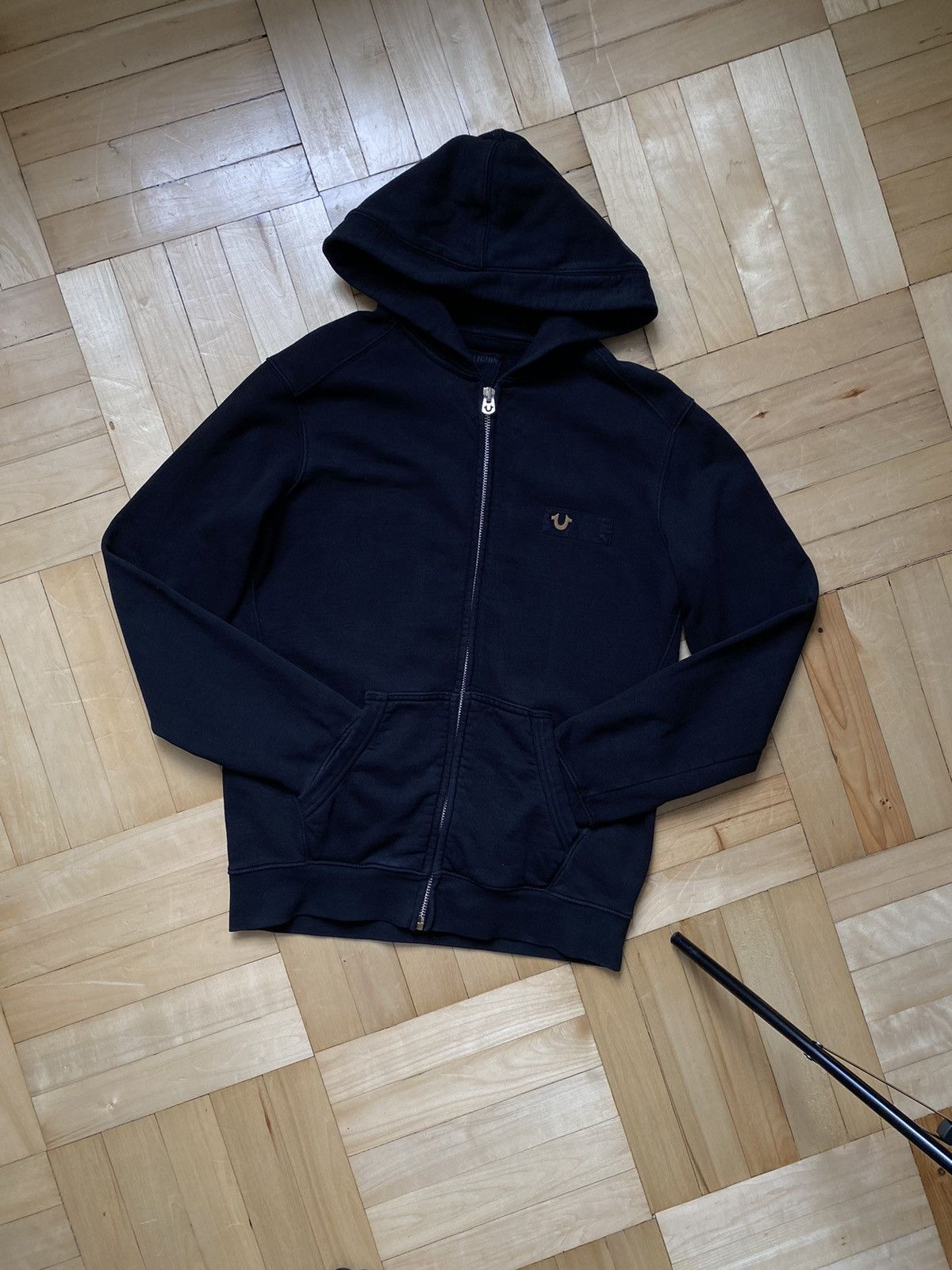 Vintage True Religion Zip Hoodie Metallic Logo Size M