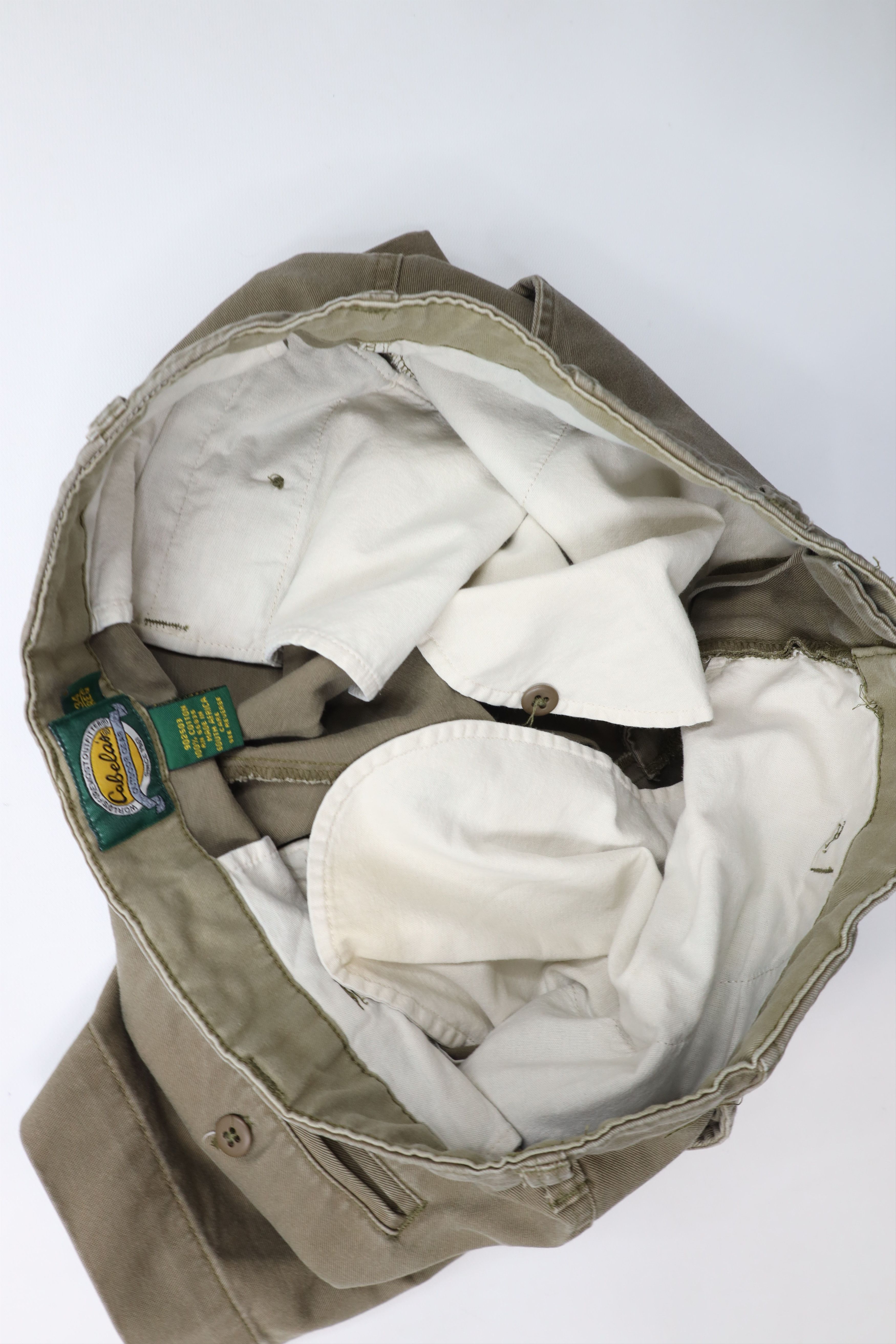 Cabelas × Vintage Vintage 90s Cabelas Above Knee Chino Shorts Breen Cotton Size US 34 / EU 50 - 8 Thumbnail