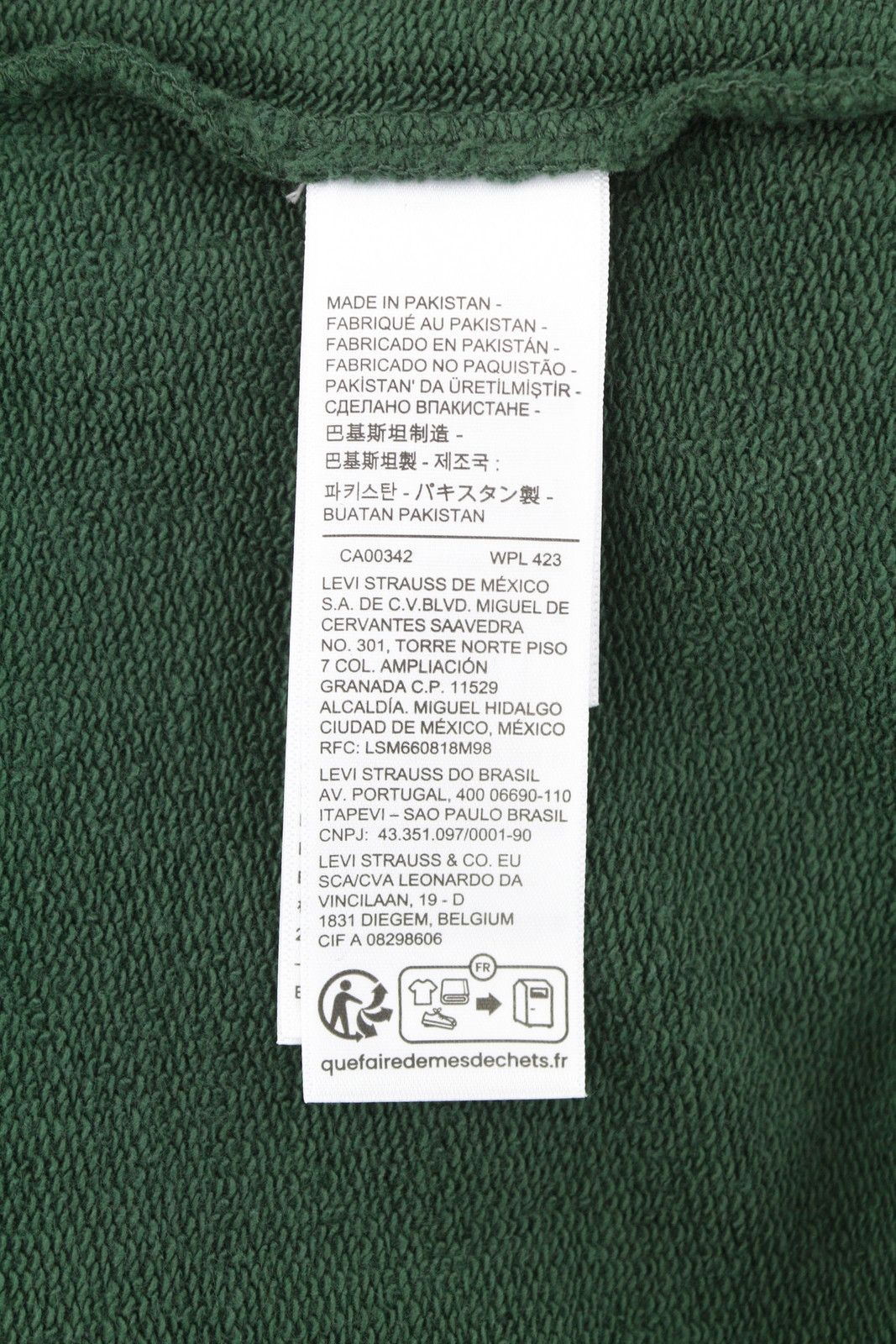 Levi's RELAXED FIT S Green Logo Kangaroo Pocket Hoodie 87111 Size US S / EU 44-46 / 1 - 7 Thumbnail
