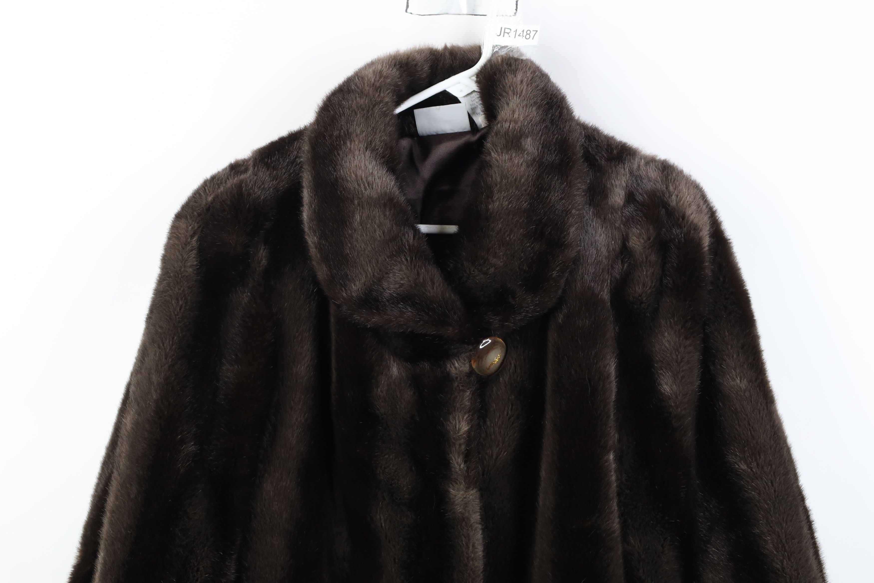 Vintage 90s Streetwear Faux Fur Babydoll Jacket Coat Brown