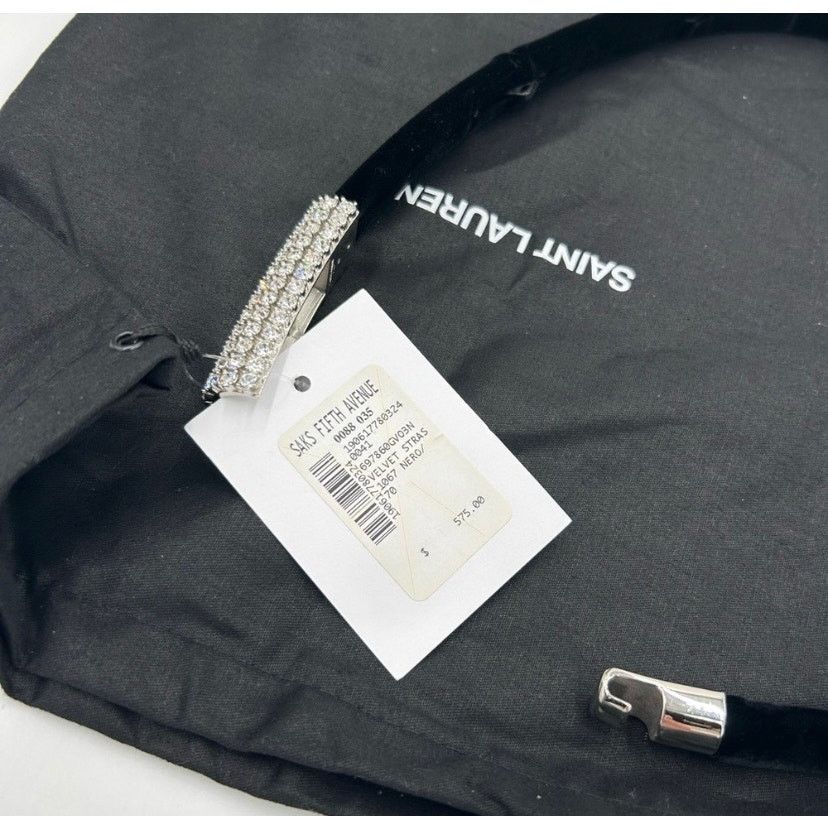 Yves Saint Laurent Saint Laurent ysl women's Black Velvet Choker necklace Size ONE SIZE - 10 Thumbnail