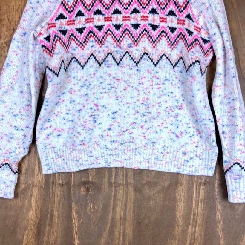 Loft LOFT Womens Sweater Multicolored Pattern Mock Neck Long Sleeve Knit Pullover Small Size S / US 4 / IT 40 - 3 Thumbnail