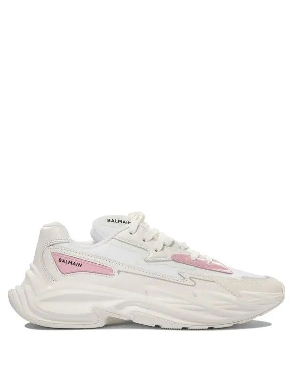 Balmain o1s1wg111225 Run-Row' Sneakers in White Size US 7 / IT 37 - 1 Thumbnail