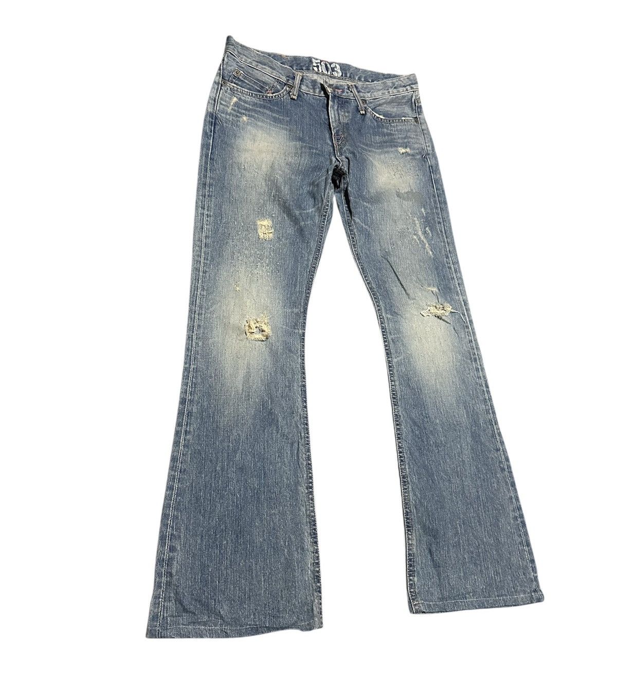 Edwin Vintage 90s Edwin 503 Rude Flare Bell Bottom Bootcut Jeans Size US 31 - 3 Thumbnail