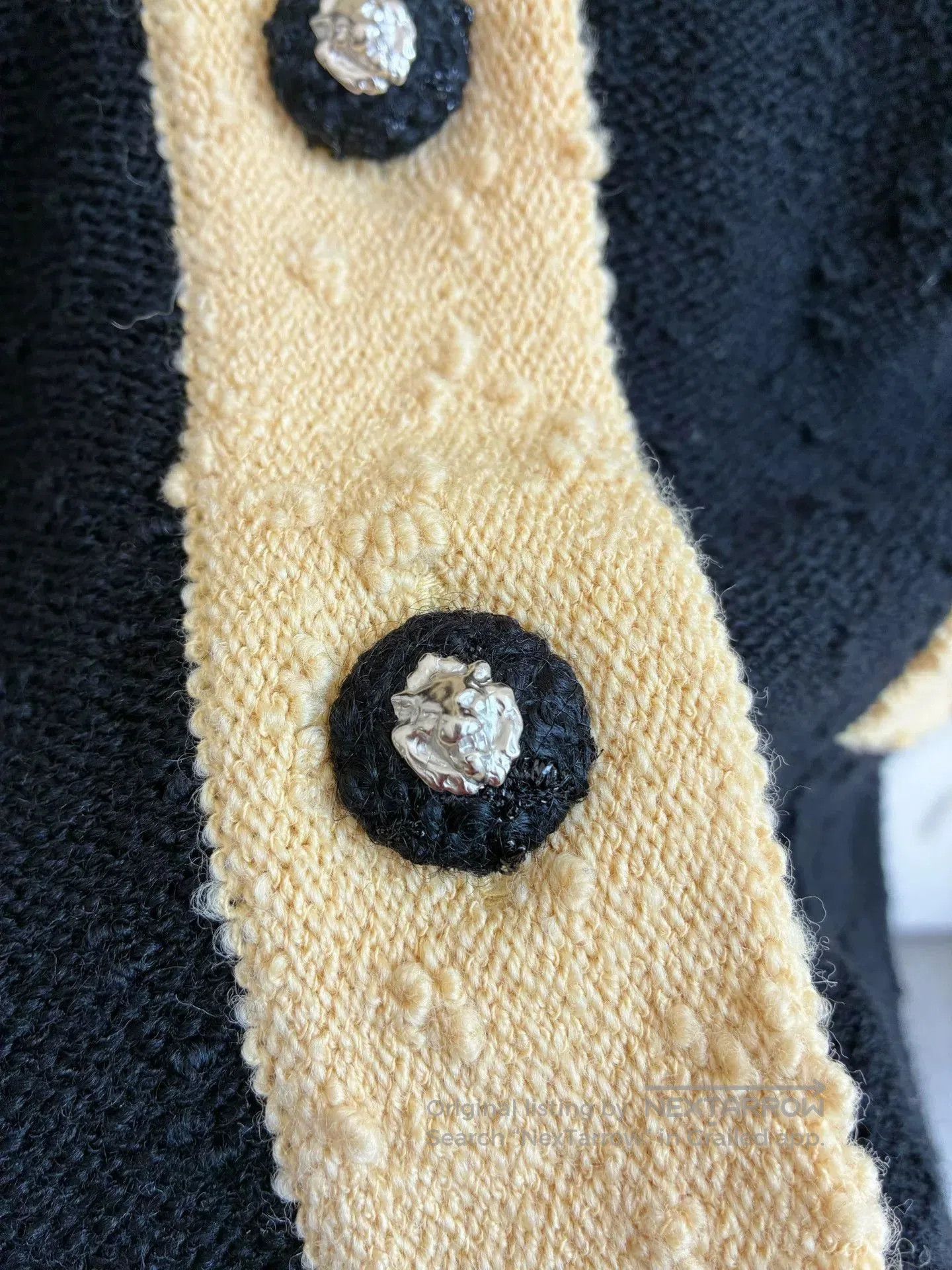 Chanel Chanel 24K Black Yellow Colorblock Wool Cardigan. Size XXS / US 00 / IT 34 - 5 Thumbnail