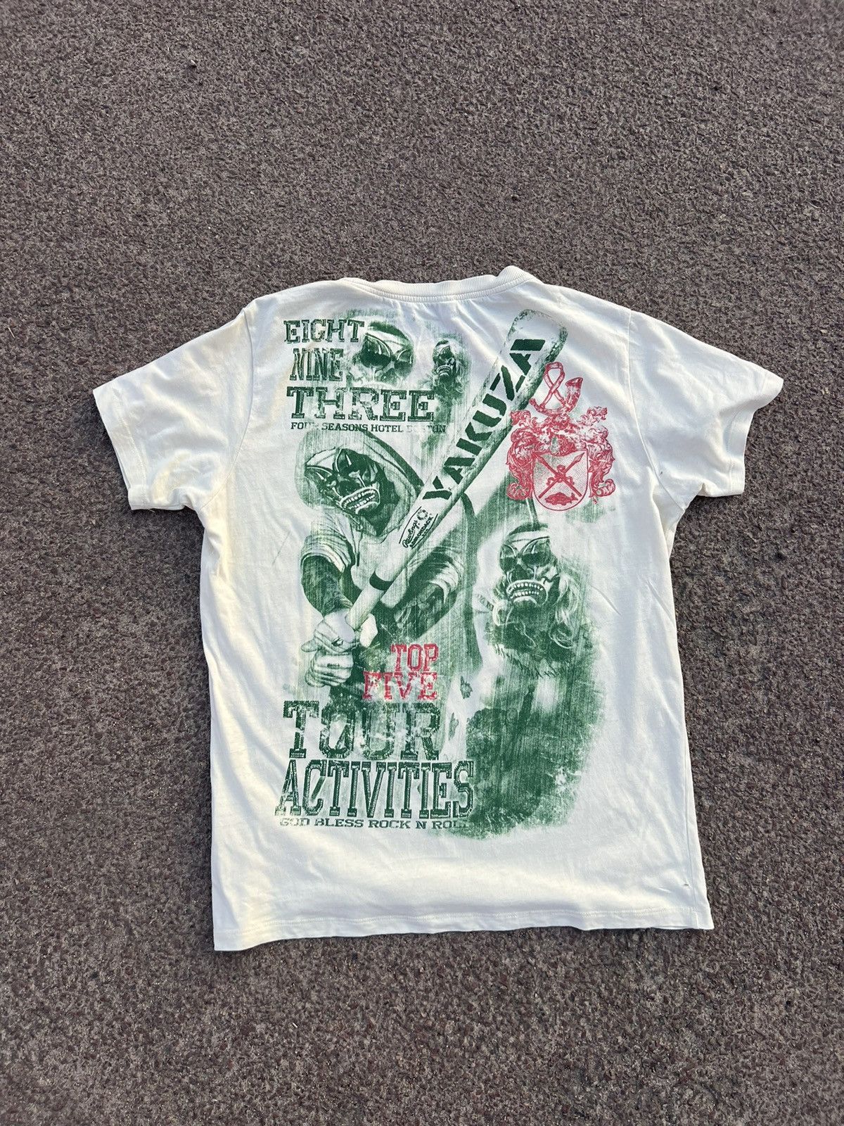 Japanese Brand Y2K Yakuza Adult Cocaine alcohol sex rock n roll Tour tee Size US L / EU 52-54 / 3 - 2 Thumbnail