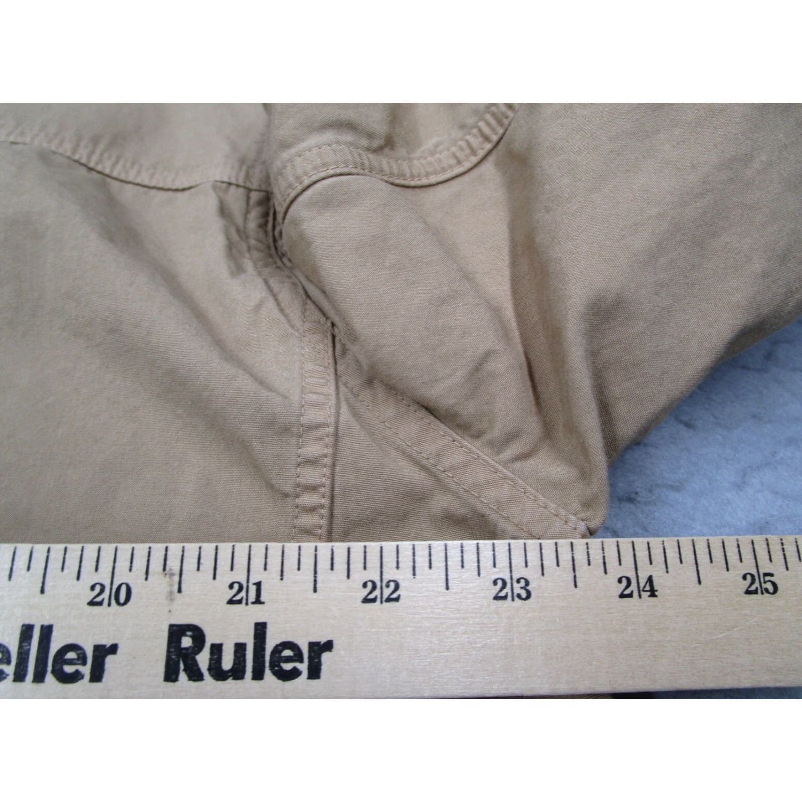 J.Crew J.CREW Men's Large Beige Twill Full Zip Bomber Jacket Military Retro Work Outdoor Size US L / EU 52-54 / 3 - 7 Thumbnail