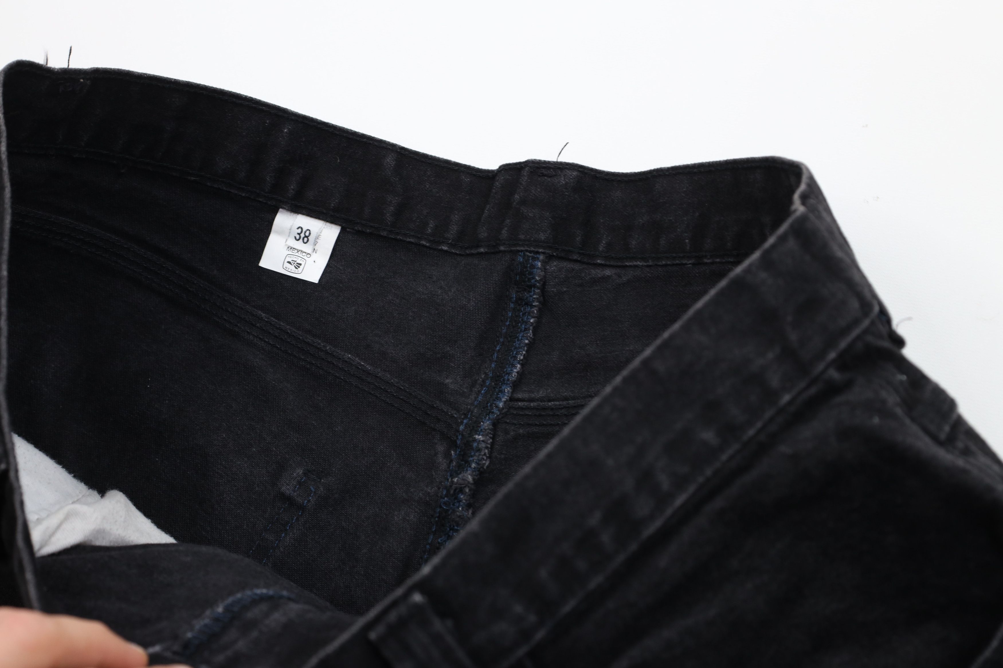 Vintage Vintage 90s Y2K Streetwear Dungaree Denim Shorts Black Size US 38 / EU 54 - 6 Thumbnail