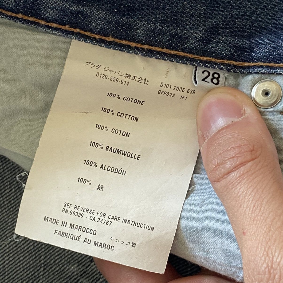Prada × Vintage Prada Regular Fit Logo Womens Denim Jeans Y2K Size 28" / US 6 / IT 42 - 13 Thumbnail