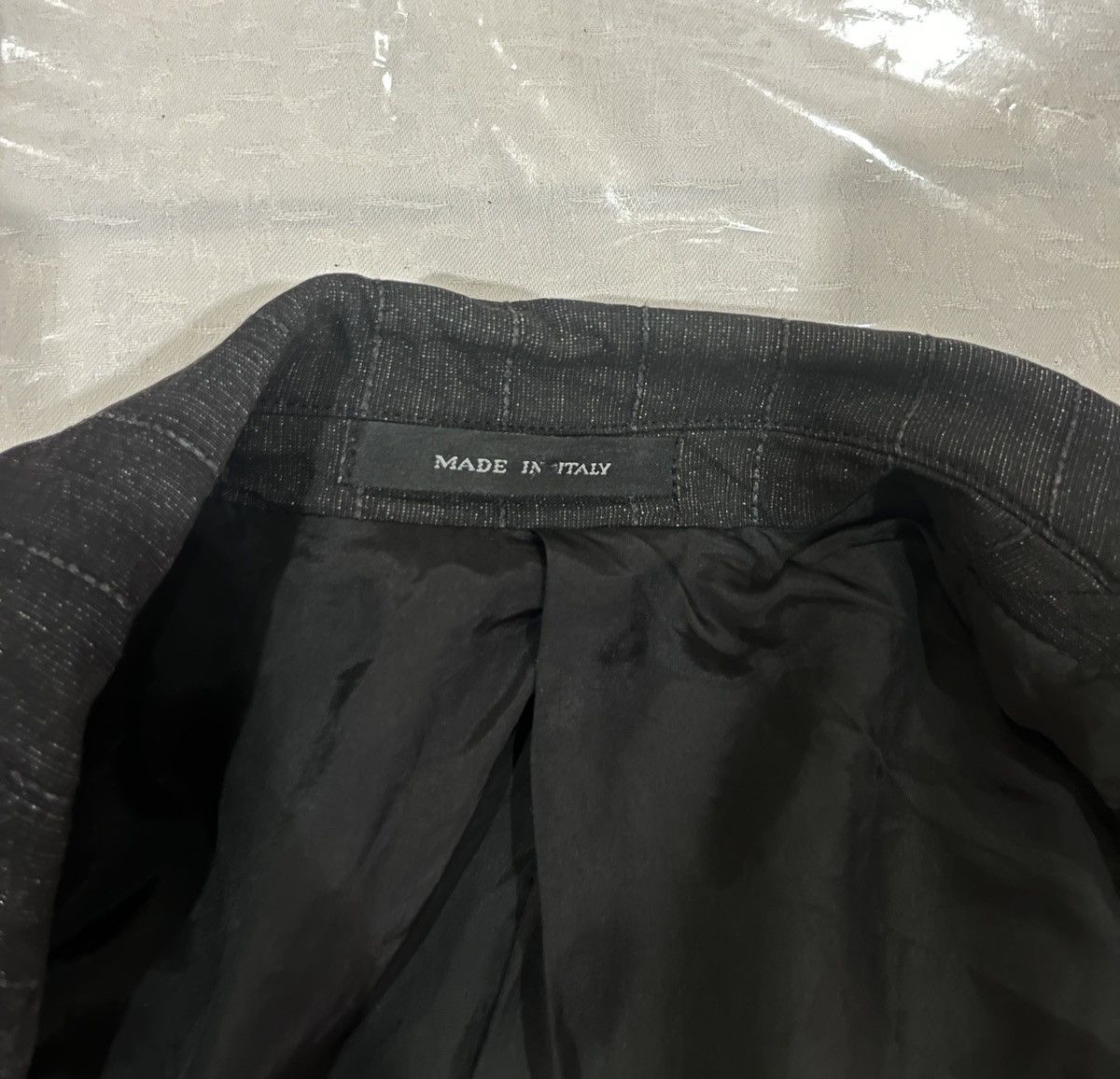 Emporio Armani Vintage Rare 1973 Emporio Armani Stripe Black Men Blazer Size 46S - 5 Thumbnail
