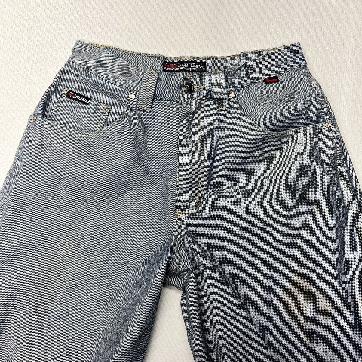 Fubu × Vintage Fubu Jeans 32X34 Baggy Straight Reverse Blue 90s Y2K Size US 32 / EU 48 - 6 Thumbnail