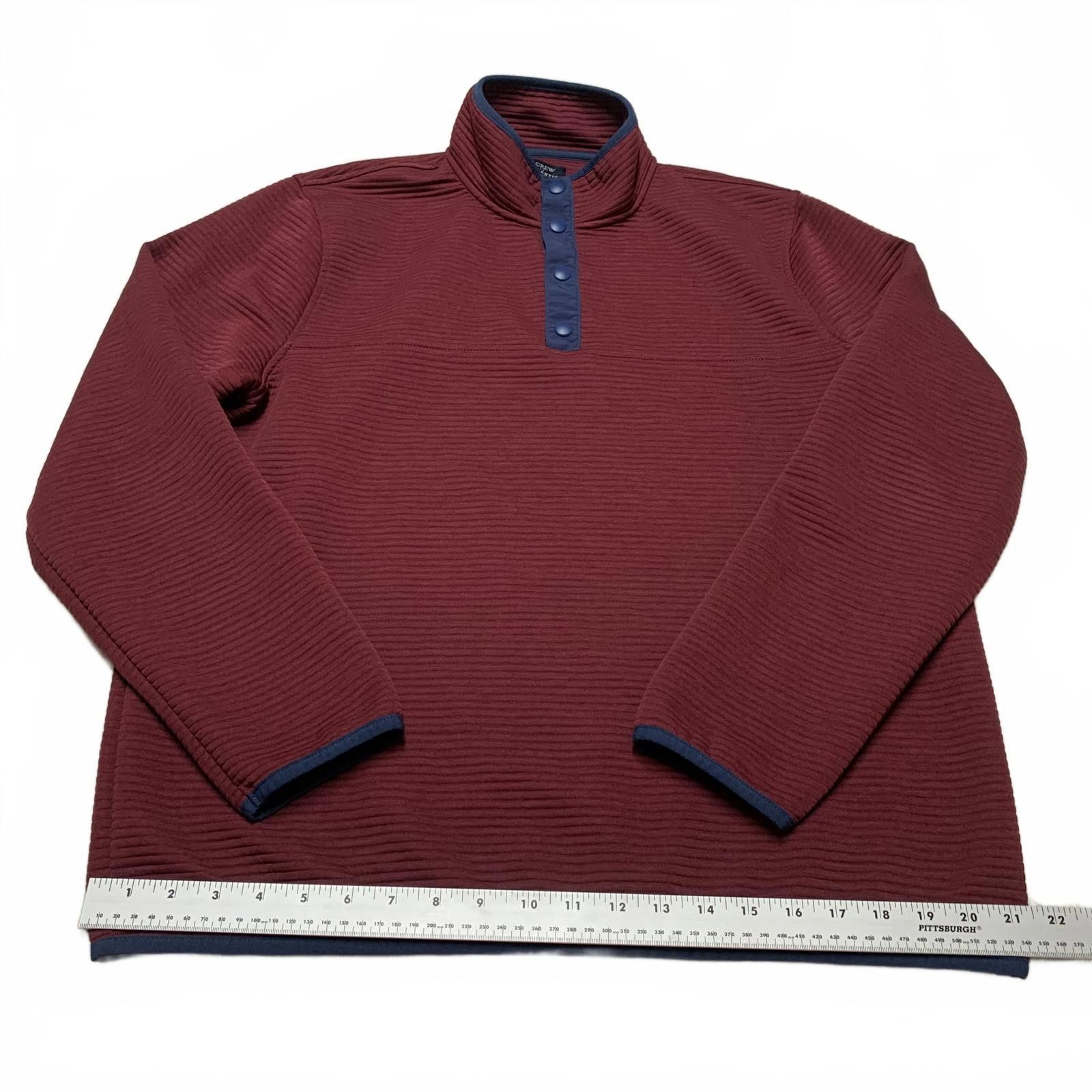 J.Crew J.Crew Men's Large Authentic Fleece Burgundy Pullover Size US L / EU 52-54 / 3 - 5 Thumbnail
