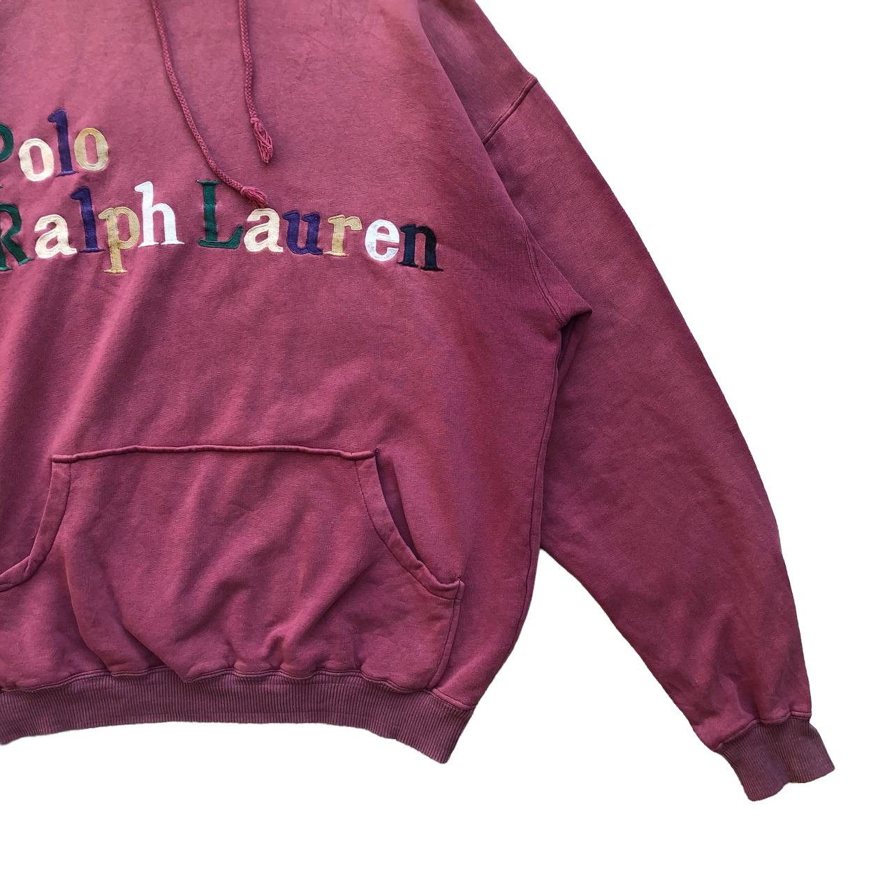 Polo Ralph Lauren × Vintage VINTAGE POLO RALPH LAUREN SPELLOUT WORN HOODIE Size US L / EU 52-54 / 3 - 4 Thumbnail