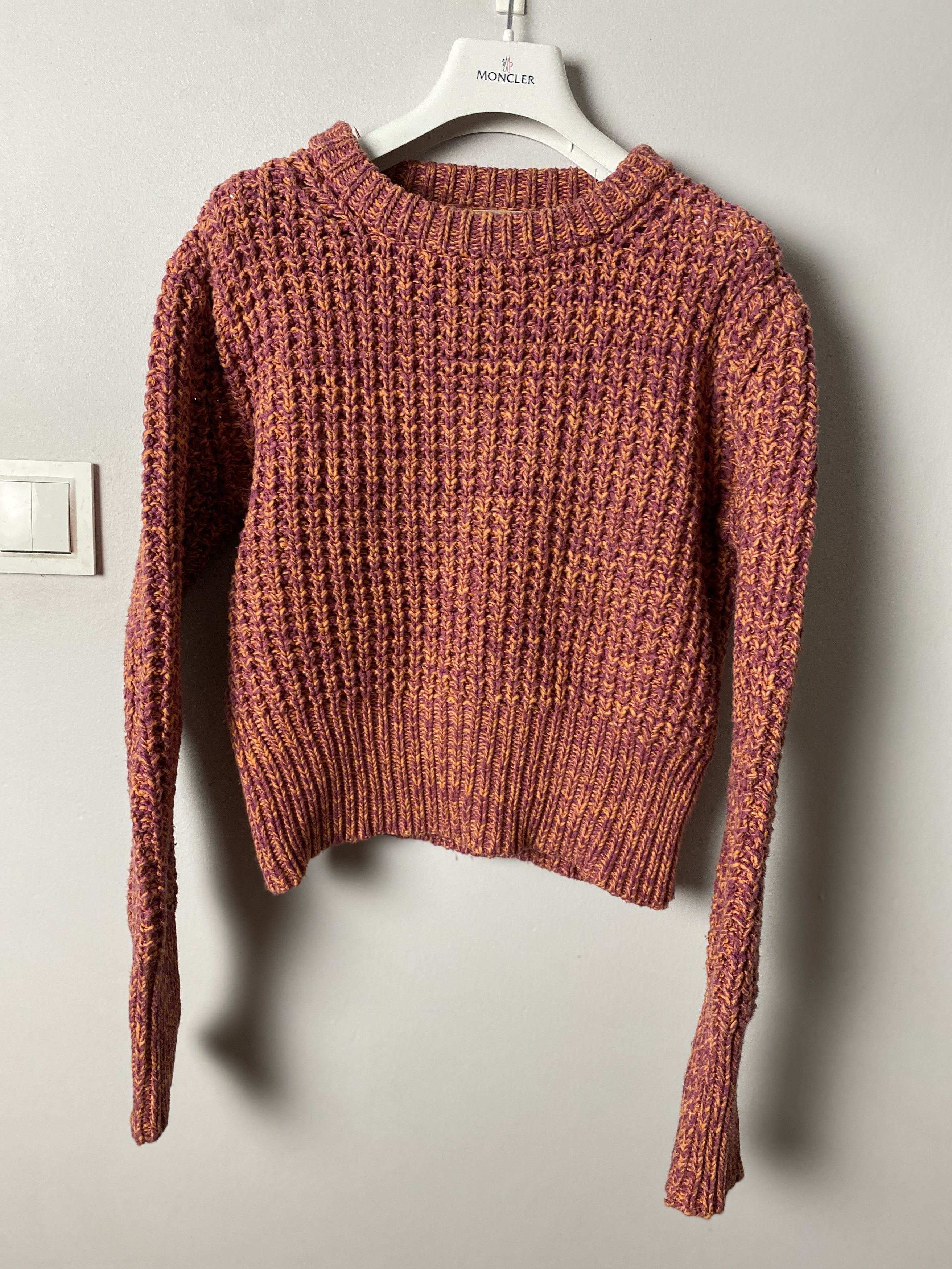 image of Acne Studios Lia Twist Pss13 Cotton Sweater Jumper in Pink, Women's (Size Medium)