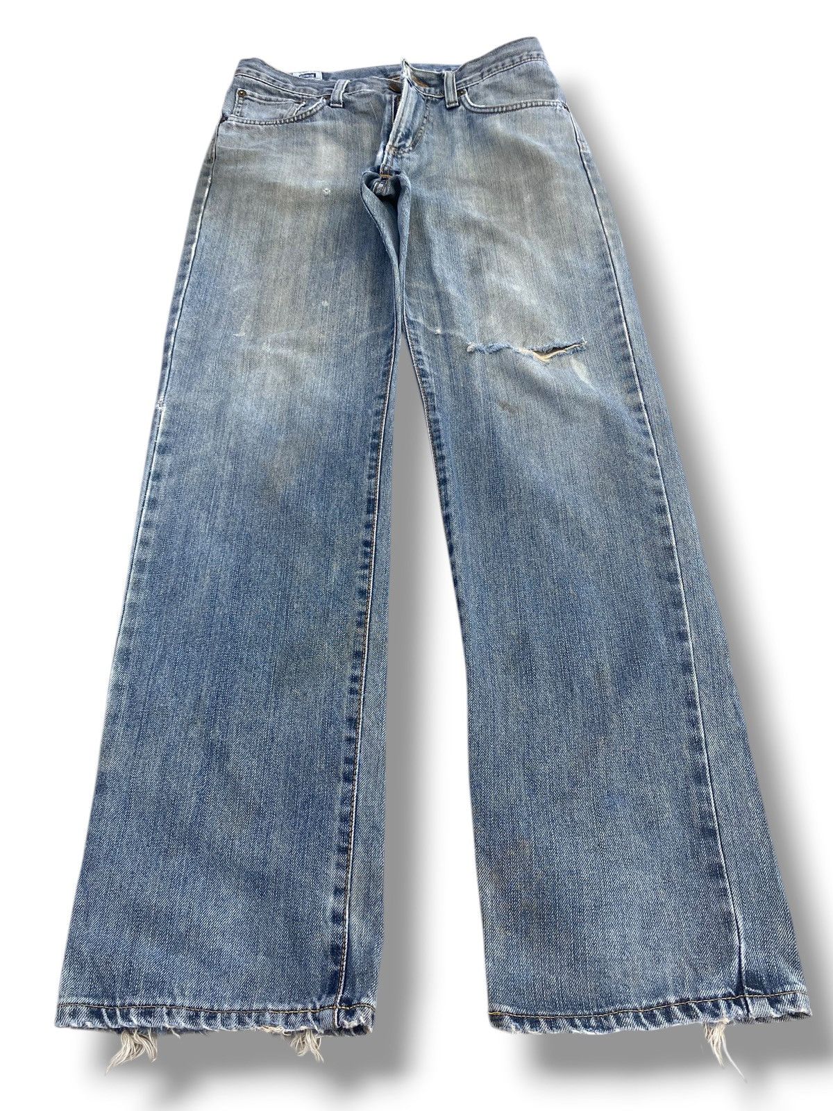Edwin Vintage Edwin Faded Wash Ripped Style Loose Jeans Size US 31 - 1 Thumbnail