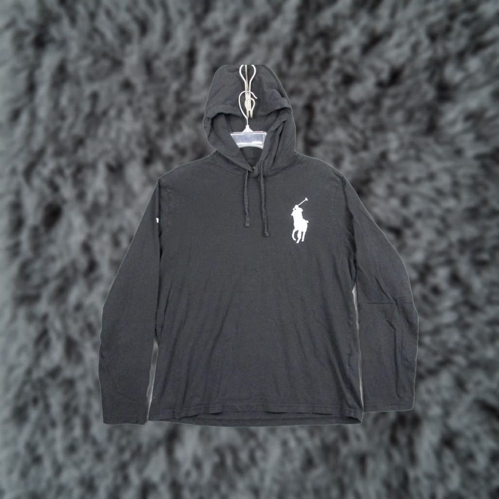 Polo Ralph Lauren Polo Ralph Lauren Hoodie Mens Large Black Graphic Print POLO 1967 USA Flag Pullover PullOver Hooded Crew Neck Navy? Size US L / EU 52-54 / 3 - 1 Thumbnail