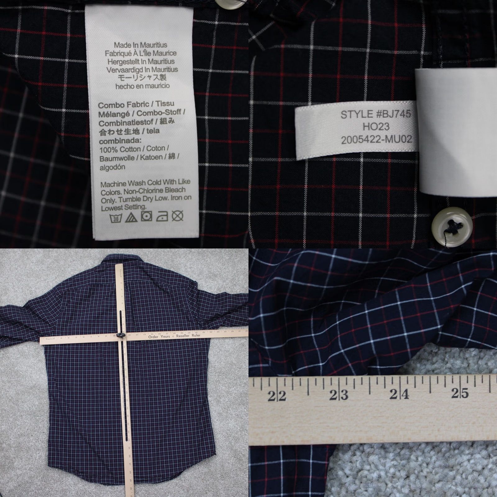 J.Crew J.CREW Button-Up Shirt Mens Large Slim Fit Plaid Blue Red White L/S 100% Cotton Classic Colorful Modern Size US L / EU 52-54 / 3 - 8 Thumbnail