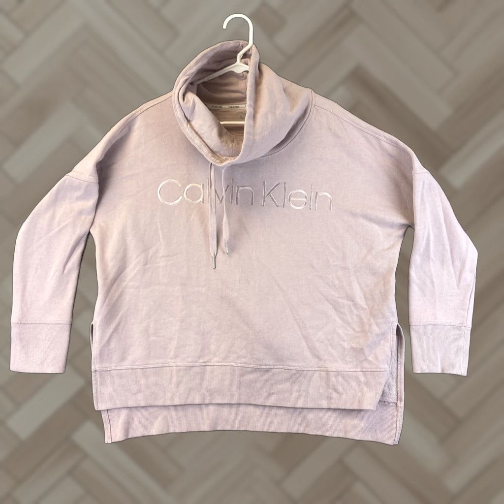 Calvin Klein Calvin Klein Sweatshirt Womens XL Pink Cowl Neck Fleece Pullover Activewear Size XL / US 12-14 / IT 48-50 - 1 Thumbnail