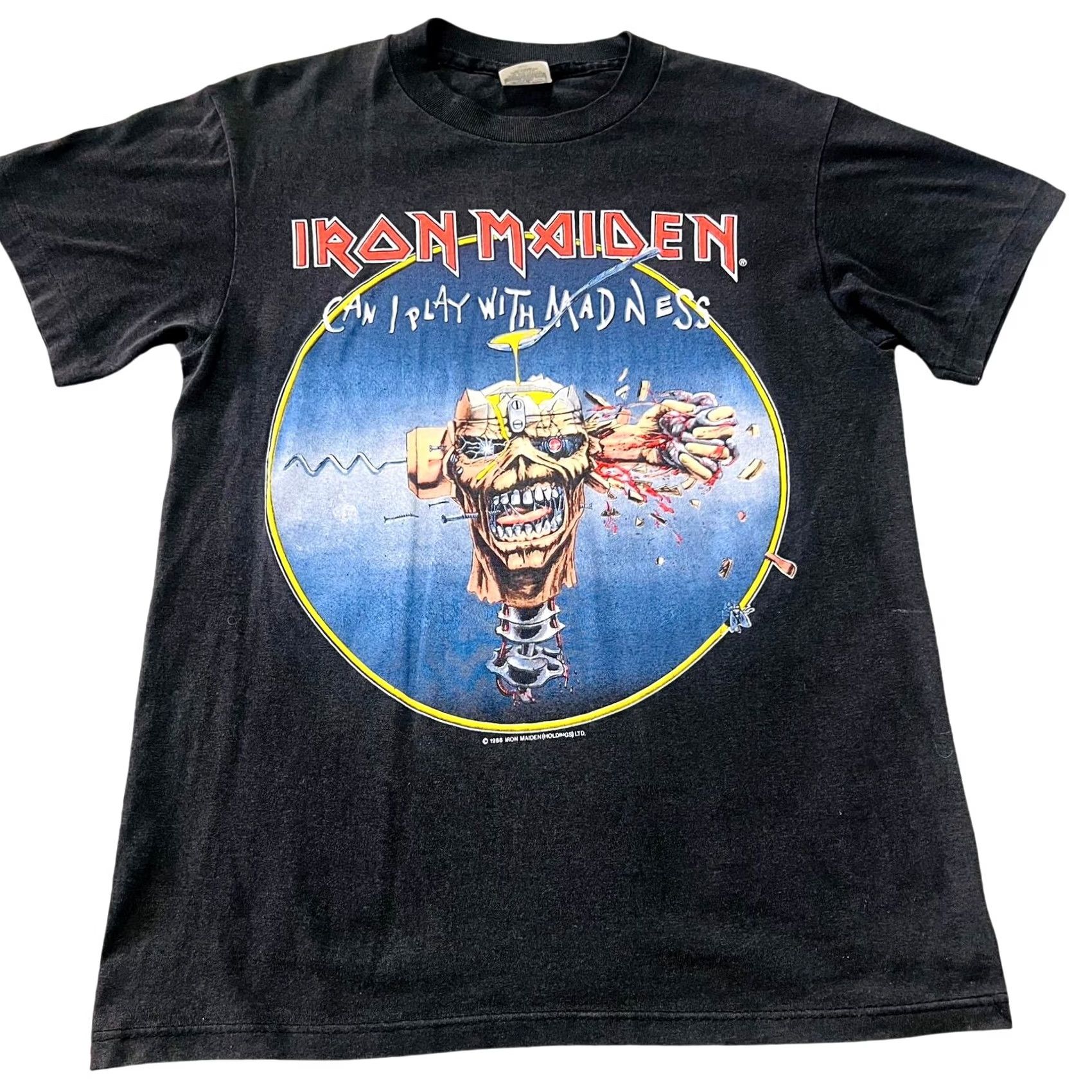 Ford VINTAGE Iron Maiden Can I Play With Madness 1988 Seventh Son Tee Spring Ford M Black Shirt Mens Size ONE SIZE - 2 Thumbnail